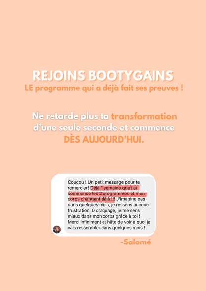 BOOTYGAINS SÈCHE (spécial perte de gras)
