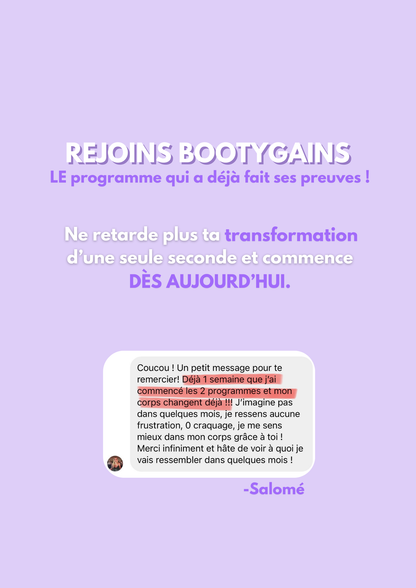 BOOTYGAINS 2.0 (programme avancé)
